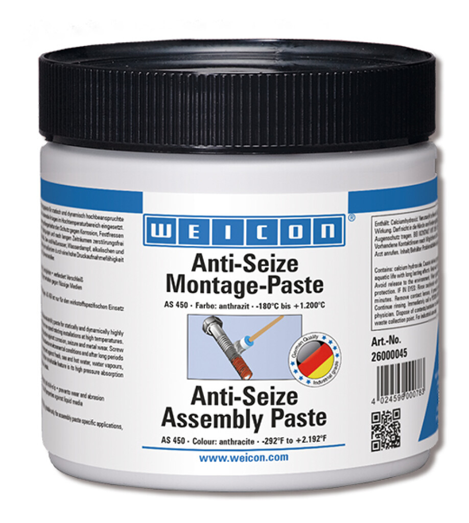 WEICON Anti-Seize Montagepaste Schmier- und Trennmittelpaste 450 g. # 10000175  f.Stahl,A2, etc.